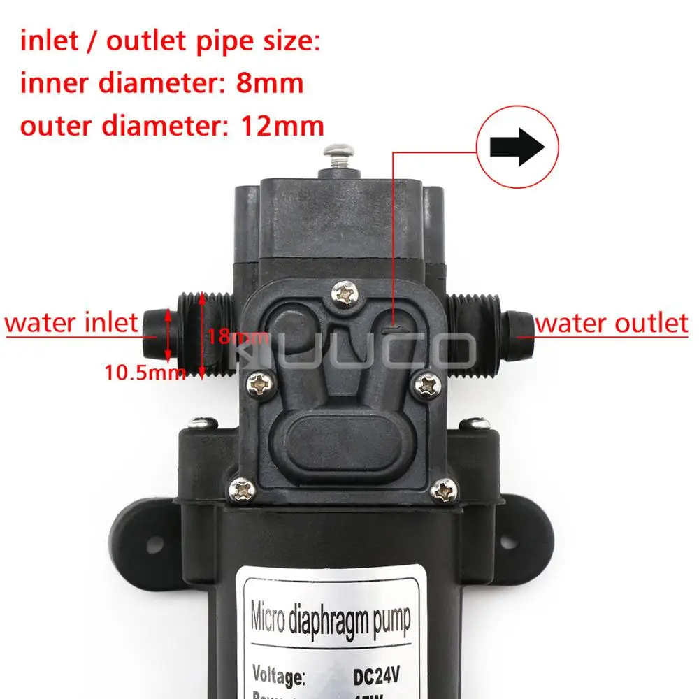 30 Вт мини-насос DC 12 В 100PSI мембранный насос/самовсасывающий насос для морской рыбацкой лодки/мойки автомобилей/промышленности/сельского хозяйства и т. Д