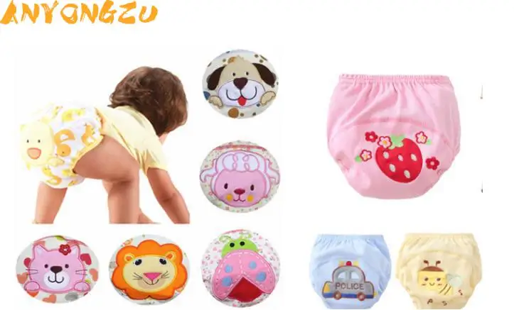 30 шт./лот mix Baby Подгузники детей нижнее белье дышащие крышка пеленки Хлопок мультфильм тренировочные брюки может Гусеничный