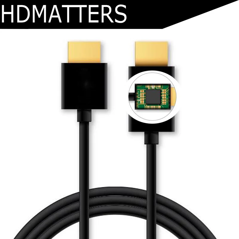 

Active HDMI 1.4 cable with RedMere Technology 1.8M up to 4kX2k/30HZ Ultra thin Design