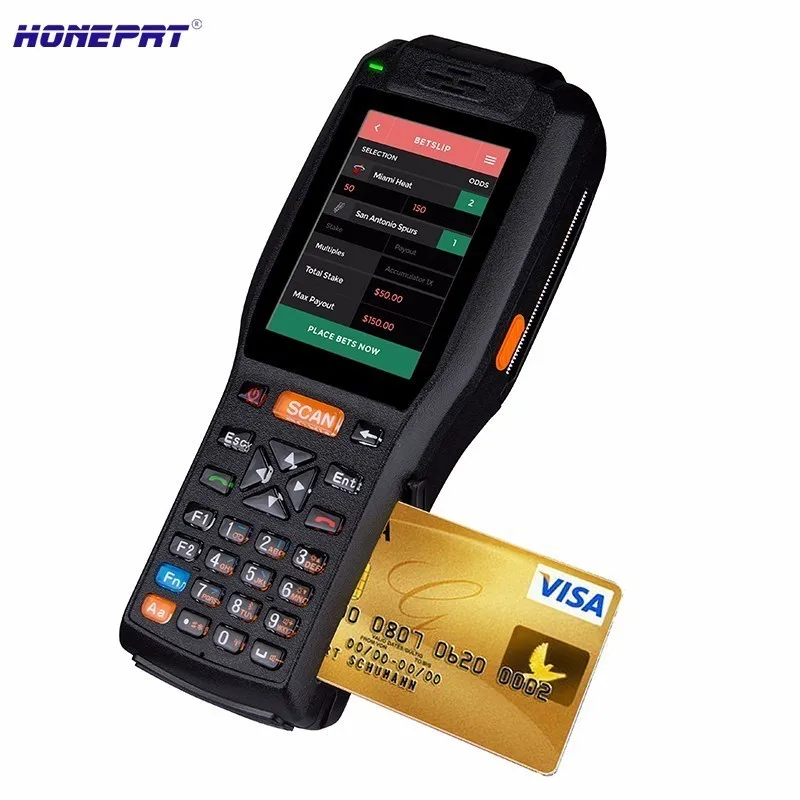 black IP65 все в одном сенсорный экран pos системы Встроенный сканер и 2 дюйма принтера поддержка 4G Netwrok и Bluetooth WI-FI GPS NFC - Цвет: black