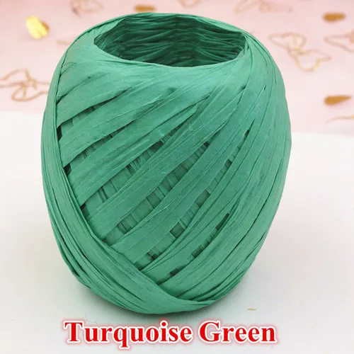 Turquoise Green 20 м/катушка бумажная лента рафия рулон бумаги веревка из рафии соломенная веревка шар подарочная упаковка сувениры подарочная упаковка - Цвет: Turquoise Green