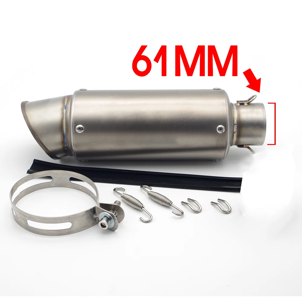 Мотоцикл выхлопной трубы для mv agusta xadv mivv z650 uitlaat demper мотор для honda cb650f yamaha xmax 125 kawasaki z 750 - Цвет: steel A61