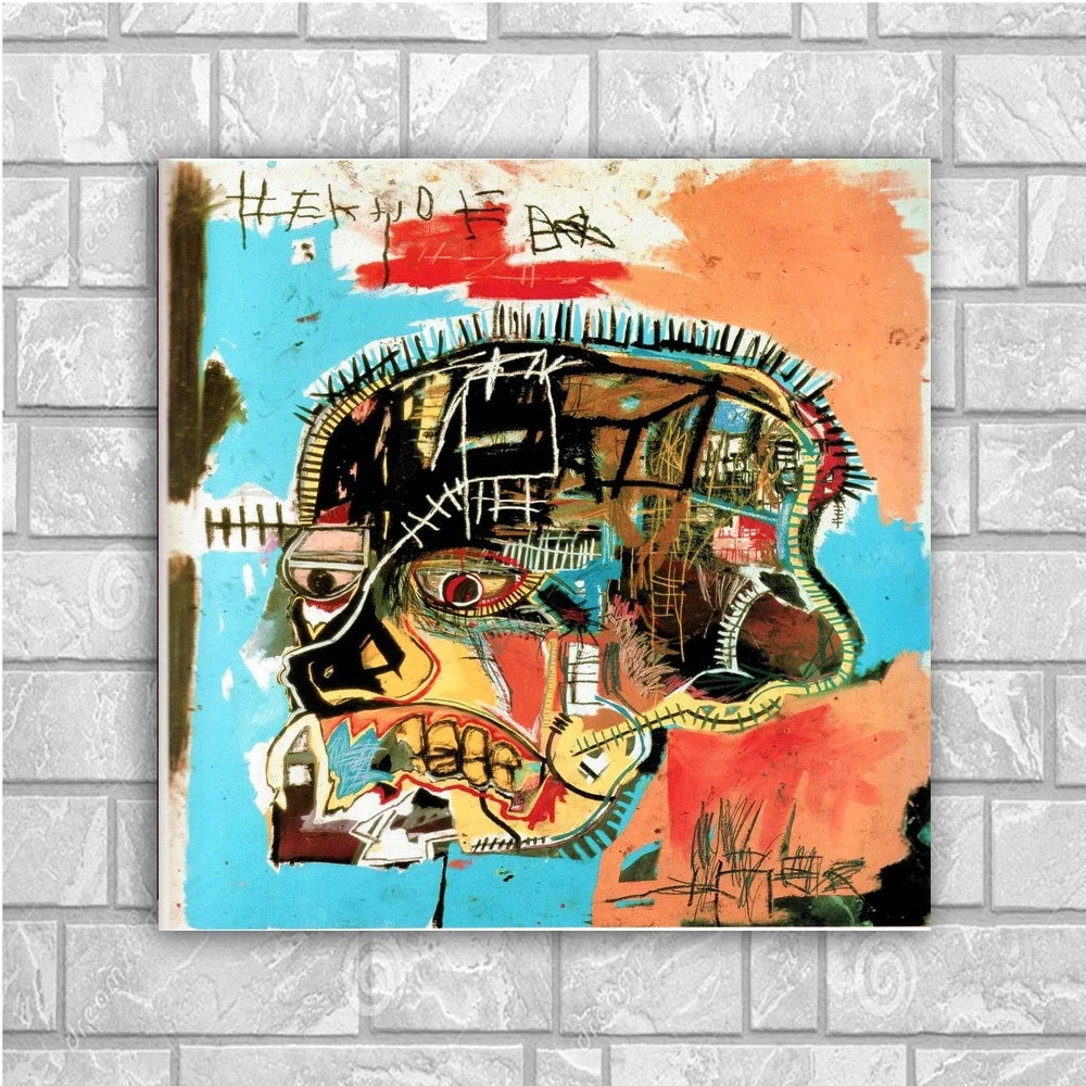 Жан Michel Граффити Арт холст плакат домашний декор 12x12 24x24 дюймов