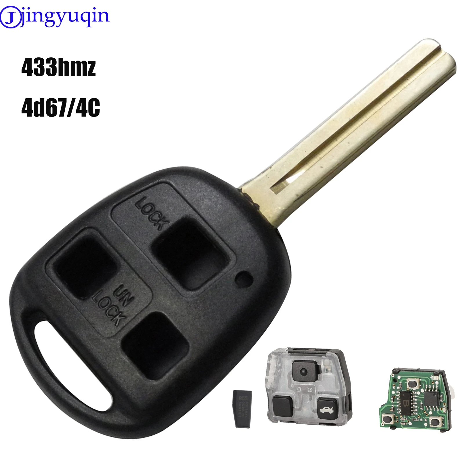 Jingyuqin 2/3 b 315 МГц дистанционный ключ для Toyota RAV4 Prado Tarago Kluger Avensis для Lexus RX330 RX350 2007-2009 HYQ12BBT чип 4D67
