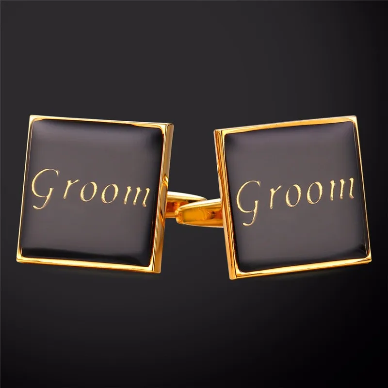 Collare, Запонки мужские золотые Цвет с эмалью 'groom' Роскошная манжета ссылки Для мужчин ювелирные запонки Высокое качество C124