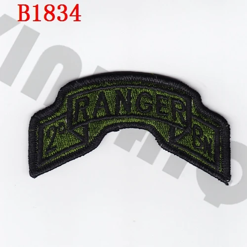 Полная вышивка патч армии США 75th RANGER 1st 2BN 3BN военный тактический боевой дух - Цвет: B1834