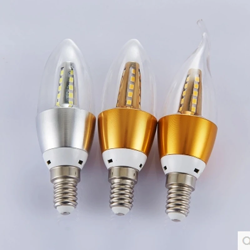 Светодиодные лампы E14 Малый винт рот энергосбережения свечах 7 Вт 5 Вт Crystal Light тянуть наконечник лампа небо звезды лампочки