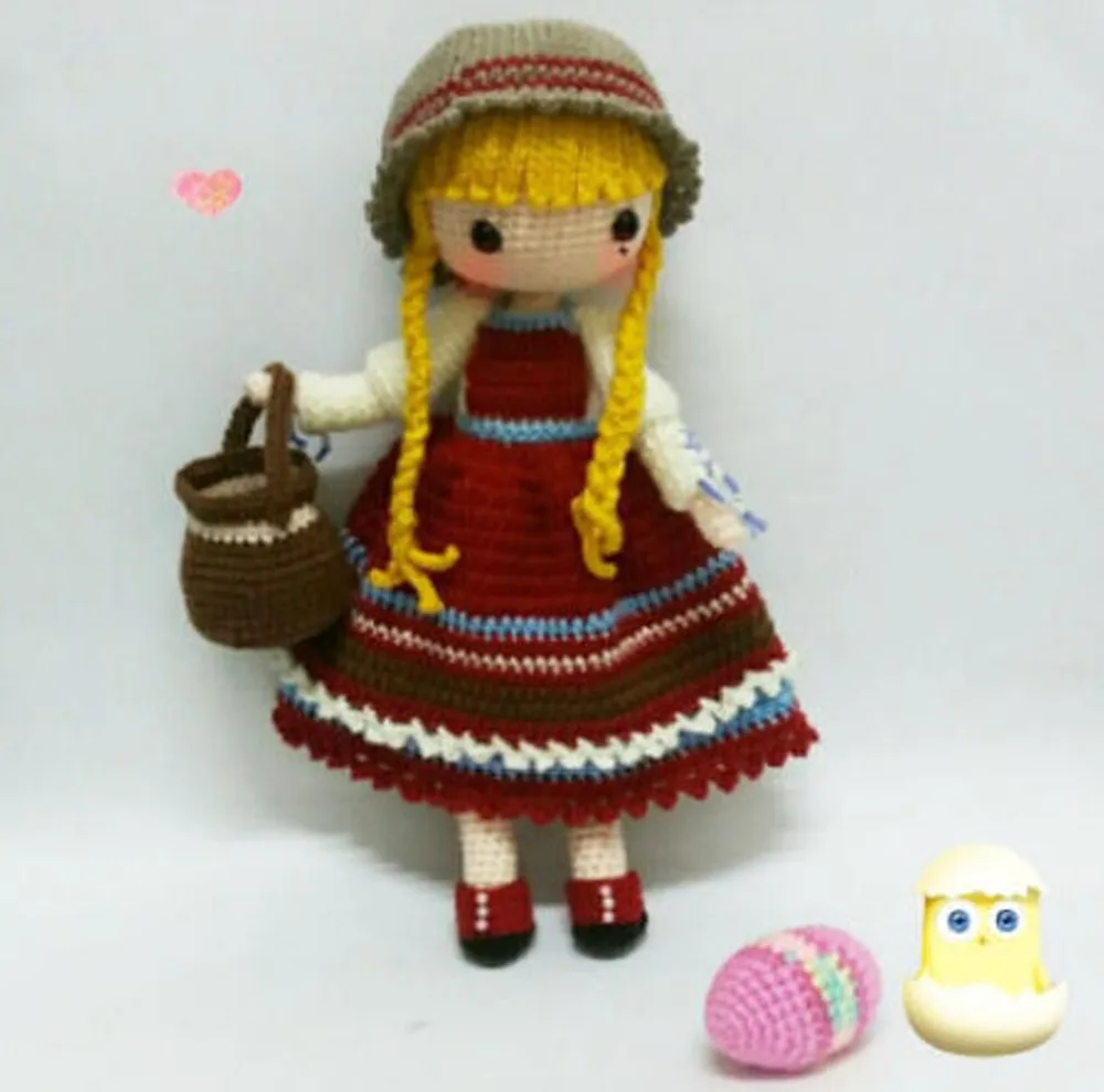 Вязаные игрушки амигуруми погремушка Модная Кукла Свинья номер SQ009