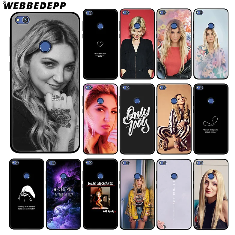 WEBBEDEPP Julia Michaels Singer Soft Silicone Case for Huawei Honor Mate 20 10 8X 8C 8 6A 7A 7X 7C Lite Pro TPU |