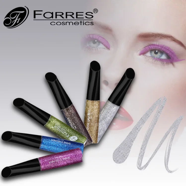 FaRRES Eye Makeup жидкая Блестящий подводка для глаз водостойкая долговечная белого и синего цвета жидкая подводка для глаз очаровательный Shimmer Makeup AM023