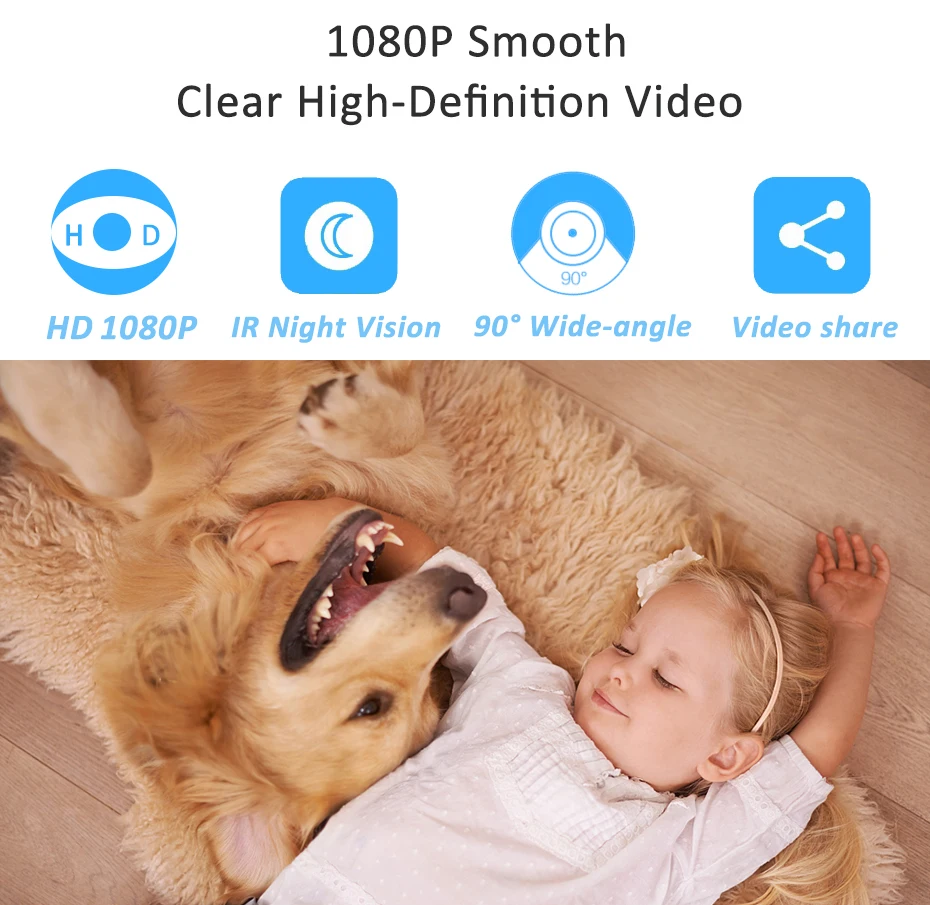 IMIEYE 1080P Full HD CCTV IP Wifi Wireless Security Camera Surveillance video 1080P WI-FI Night Vision Baby Monitor PTZ Camera