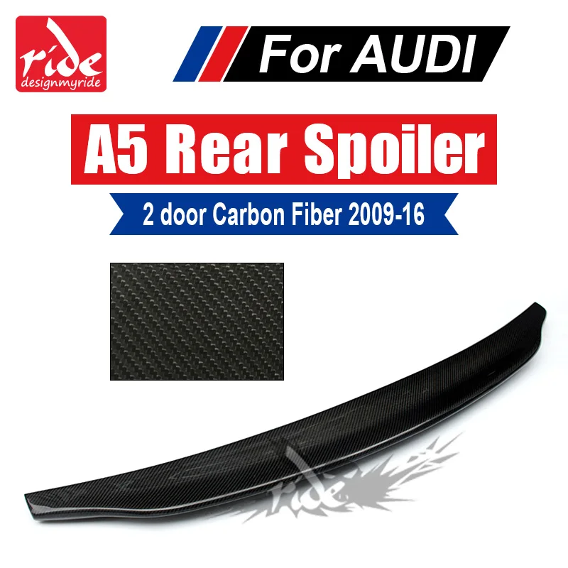 

Carbon Fiber Rear Trunk Boot Lip Wing Spoiler For Audi A5 A5Q Coupe standard 2-Door 09-16 Caracter Style Boot Lip wing Spoiler