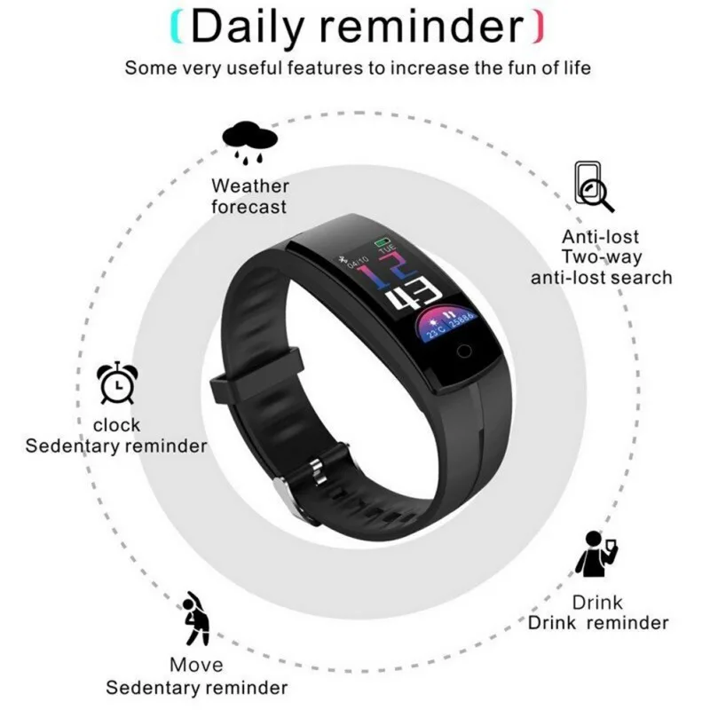 

QS100 Bluebooth 4.0 Smart Wristbands Bracelet Blood Pressure Heart Rate Monitor Fitness Tracker Muti-Function For Children Adult