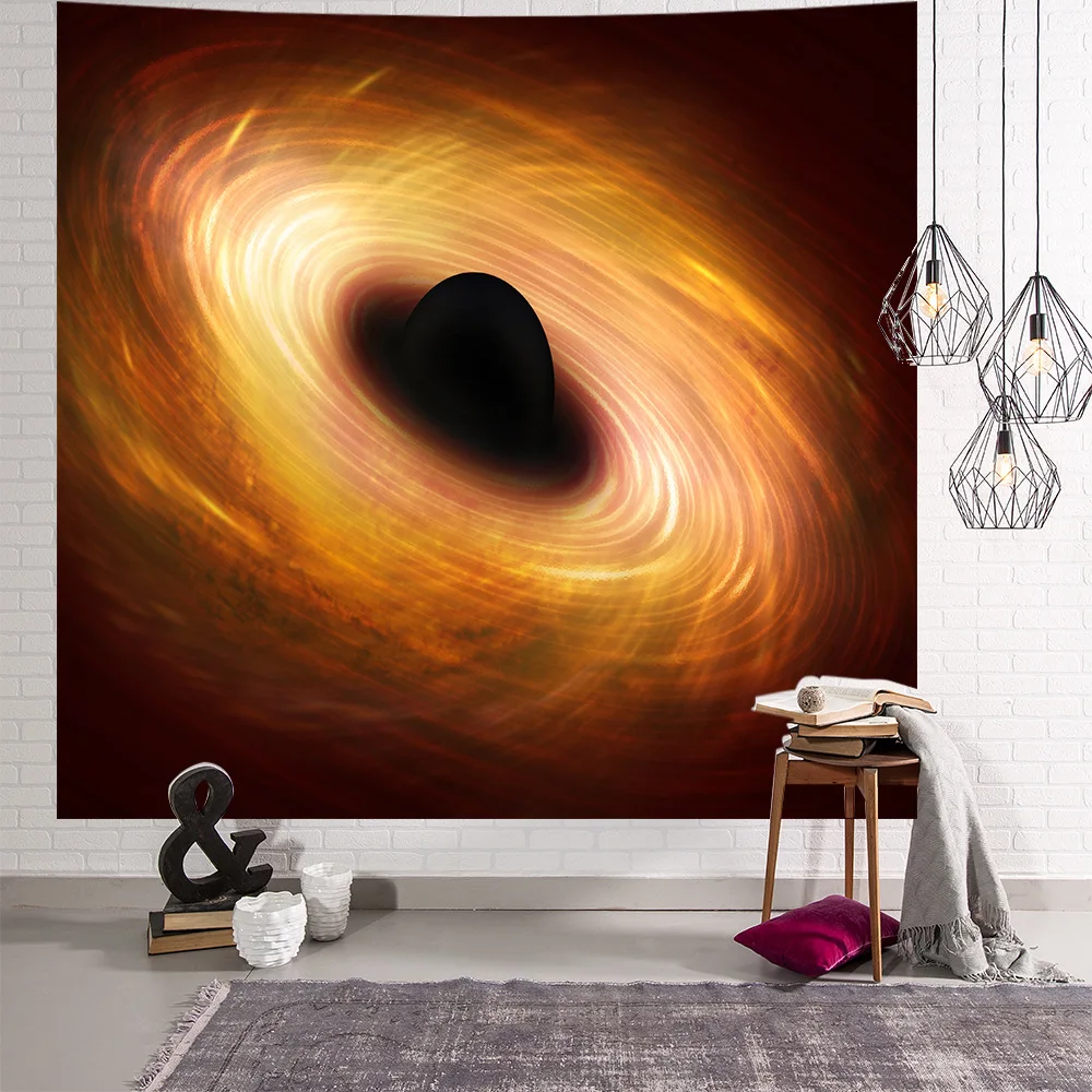 Персиковый; кожа, вельвет гобелен Blackhole Вселенной психоделический гобелен стены подвесной для спальни богемное украшение дома космический