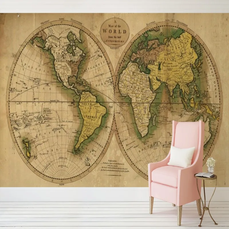 custom wall mural world map wallpaper Retro nostalgia nautical route bedroom study room 3D stereo bathroom wallpaper custom wall mural world map wallpaper Retro nostalgia nautical route bedroom study room 3D stereo bathroom wallpaper