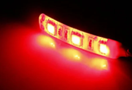 2x5 см 3-SMD светодиодный светильник водонепроницаемый для подстаканника калибровочный кластер бардачок ножная зона багажника задний тормоз автомобиля мотоцикла - Испускаемый цвет: Red
