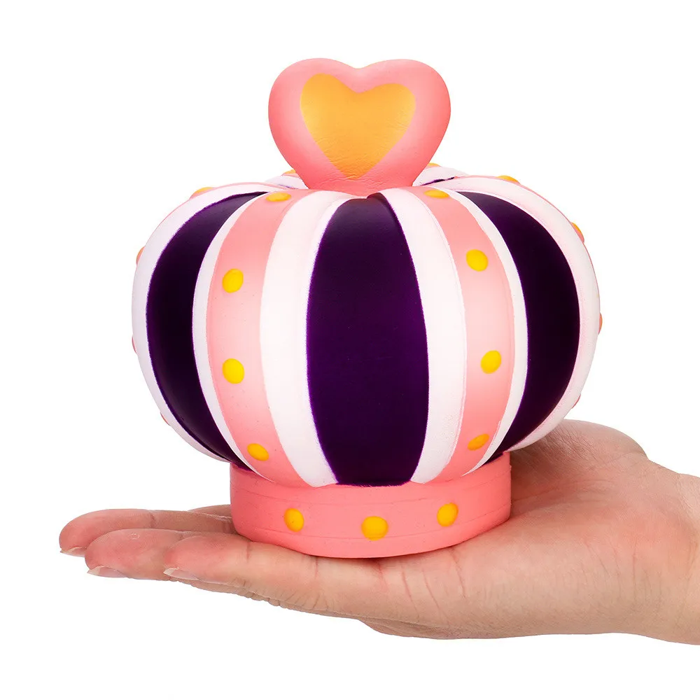 Новое поступление Jumbo Squishy 14 см Супер большая корона супер медленно поднимающаяся сжимающая Коллекция игрушек подарок забавные сквиши oyuncak Dropsh