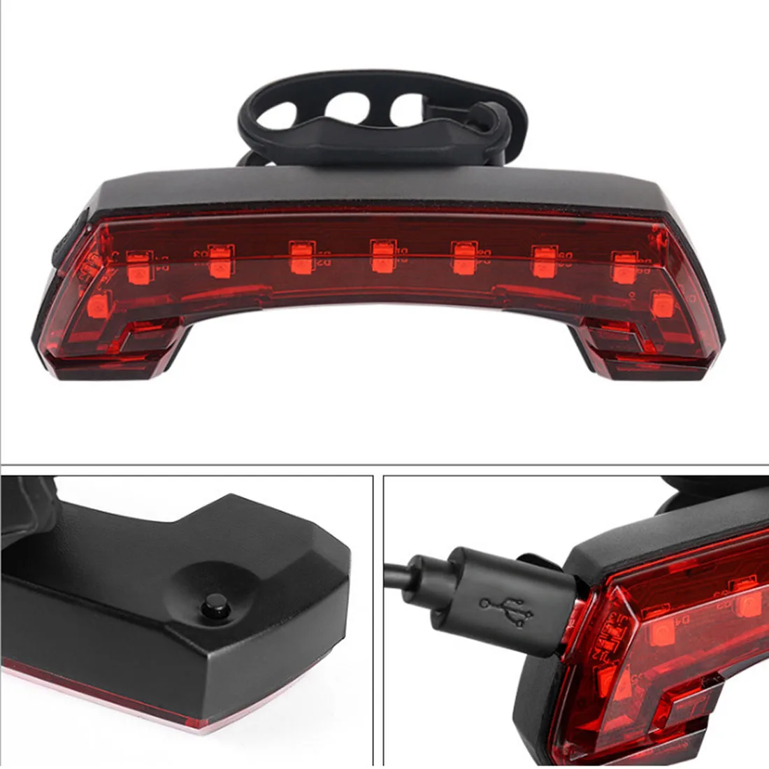 Best RC Smart USB Rechargeable Bicycle Tail Light Bike Rear Light Bike Horn with Turn Signal Light 2019 Cycling Accessories 2