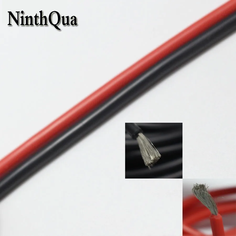 

1meter Red+1meter Black Silicone Wire 12AWG 13AWG 14AWG 16AWG 18AWG 20AWG 22AWG Heatproof Soft Silicone Silica Gel Wire Cable
