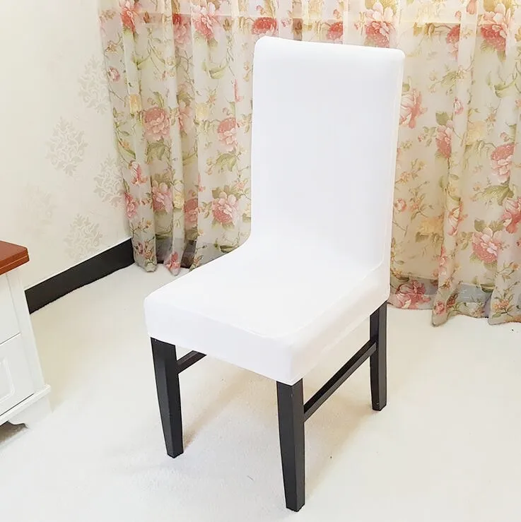 Thick Half Length Stretch Chair Cover Solid Color Home Dining Thick Half Length Stretch Chair Cover