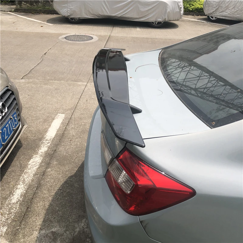 Для Civic спойлер- для Honda Civic TF надрезаемая подкладка, ABS Материал заднее крыло автомобиля праймер цвет задний спойлер