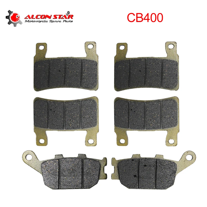 Alconstar-Полу-металлические тормозные колодки мотоцикла диск для HONDA CB400 2004 2005 2006 2007 2008 2009 2010 передние и задние тормозные колодки