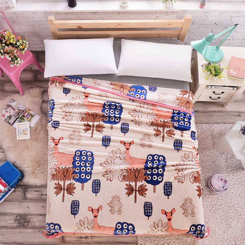Европейский стиль мода мультфильм животные принты облако норковая бархатная одеяло для дивана/кровать/домашнее полотенце покрывала