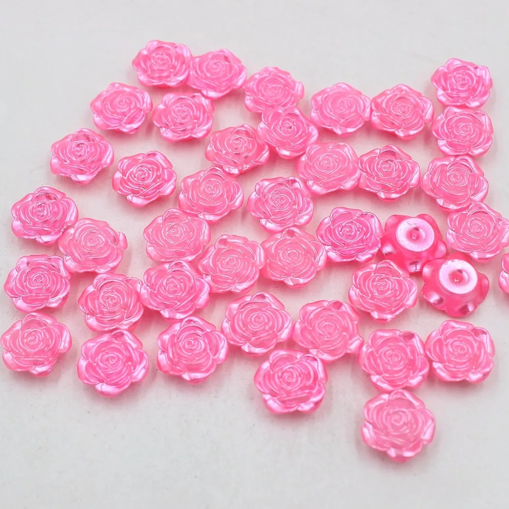 Оптовая продажа модные темно-розовые бусины 300 шт. 12 мм из АБС-пластика изысканный