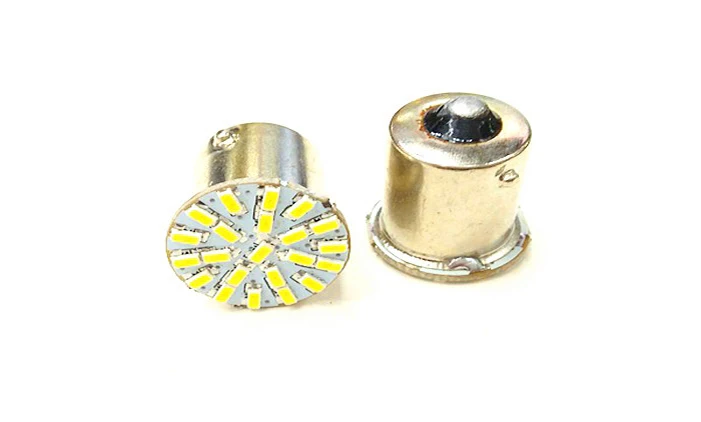 Большая Акция BA15S 1156 22 SMD Автомобильные светодиоды Авто Задние боковые индикаторные огни, сигнализирующий фонарь лампа 3014 DC12V белый 500 шт