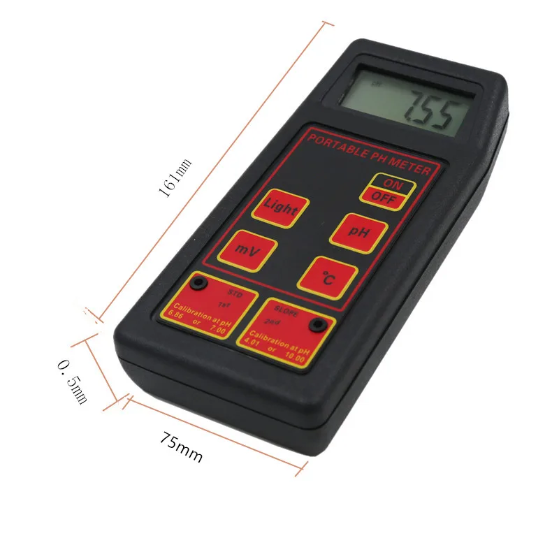  High Accuracy 3 in 1 Portable pH/mV/Temp Meter with Replaceable pH & ORP Electrodes Temperature Pro