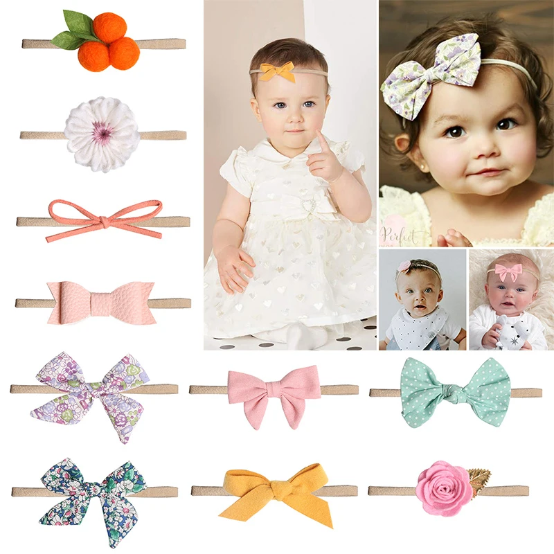 Infant Children Girl Rabbit Ears Fashion Newborn Knot Dot Headband Hair Bands