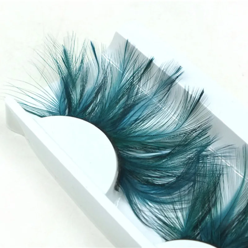 False Eyelashes Makeup Fake Eyelashes Color Feather Eyelashes Winged