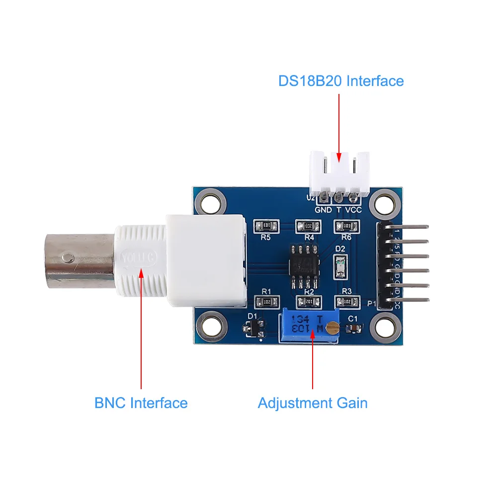 PH сенсор для Arduino жидкостного PH0-14 значение обнаружения сенсор модуль+ PH электрод зонд BNC AVR STM32 51