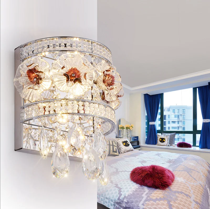 Гостиничный зал для помещения стеклянный Хрустальный настенный светильник