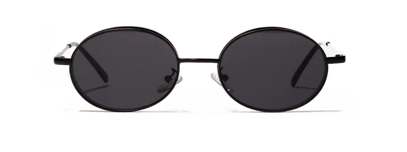 full black Peekaboo, овальные Винтажные Солнцезащитные очки,, женские, подарок, красный, золотой, черный, Ретро стиль, круглые солнцезащитные очки для мужчин, металлические, uv400, унисекс - Цвет линз: full black