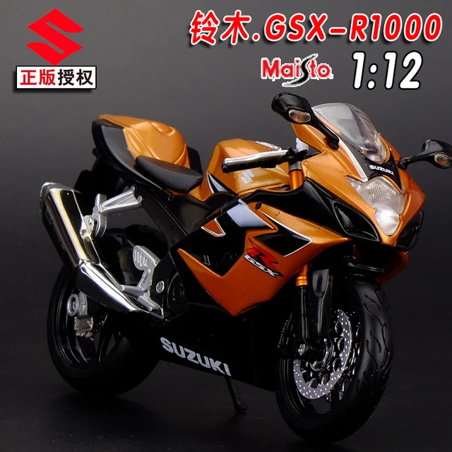 Us 23 27 10 Off Gift For Baby 1pc 1 12 17cm Maisto Suzuki Motor Gsx R1000 Suspension Motorcycle Collection Plastic Alloy Model Boy Toy In Diecasts