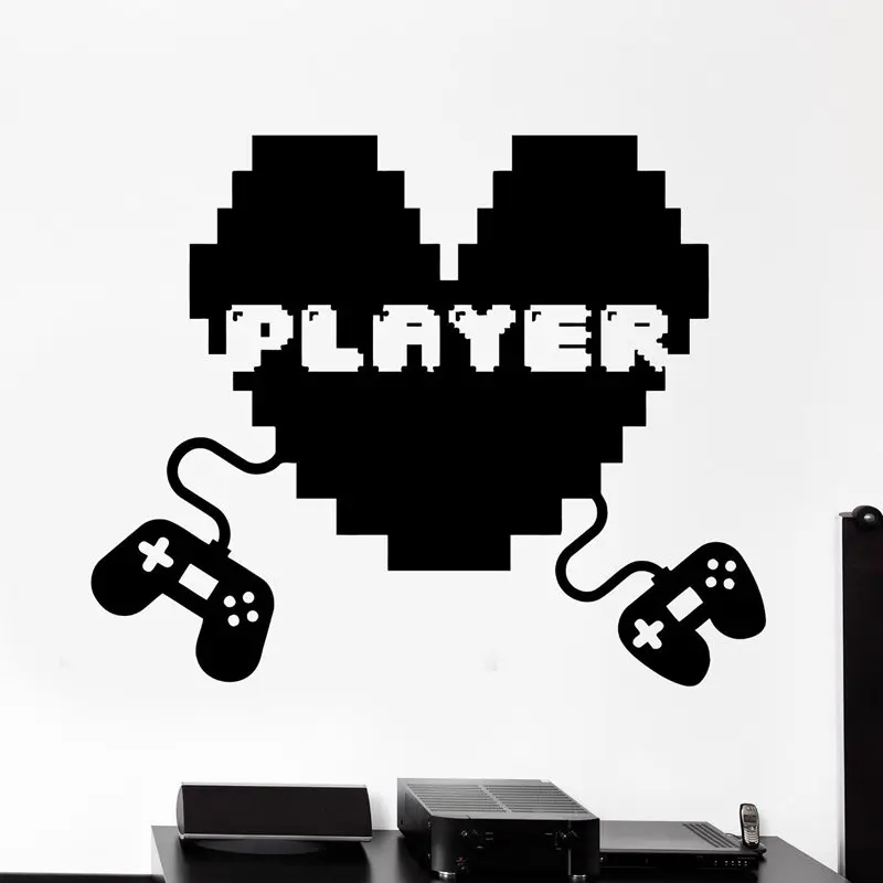 Video Game Sticker Play Decal Gaming Posters Gamer Vinyl Wall Decals Parede Decor Mural 19 Color Choose Video Game Sticker