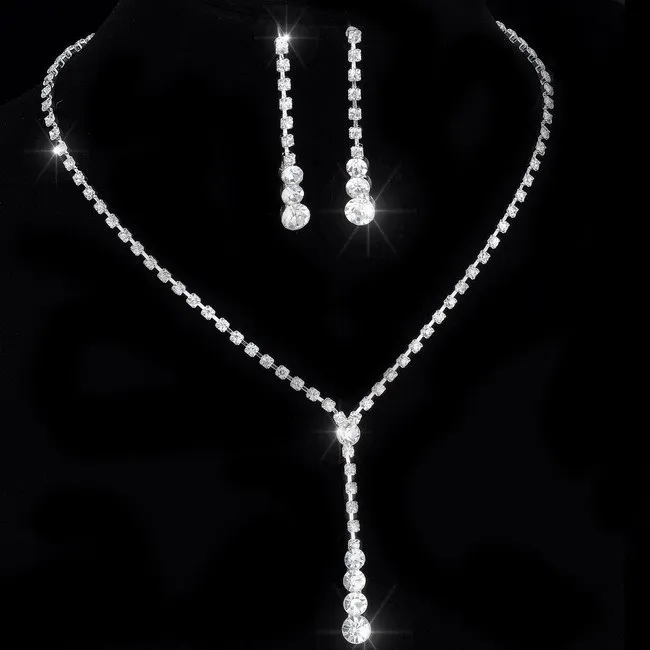 Us 3 94 10 Off Crystal Tennis Drop Necklace Set 14 Us 3 94 10 Off Crystal Tennis Drop Necklace Set 14