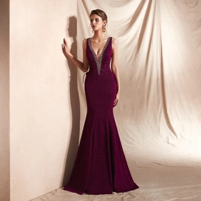 New Arrival Mermaid evening dresses In stock Formal dress party avondjurk robe de soiree Evening gown robe soiree dubai - Цвет: 8