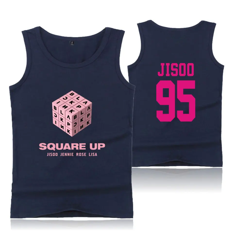 BLACKPINK Square Up Tank Tops Men Women Casual Tank Shirt Print Square Up Fashion Summer Clothes Plus Size XXS TO 4XL