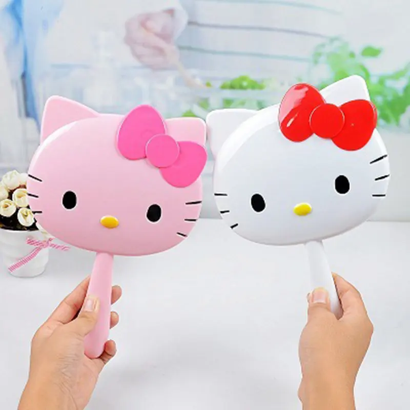 10 шт. Оптовая продажа Детское нижнее белье Hello Kitty зеркало Портативный для макияжа