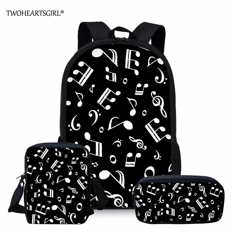 Z4107CEK Twoheartsgirl школьные сумки для девочек-подростков, рюкзак для путешествий с музыкальными нотами, женская сумка для девочек, дропшиппинг, mochila feminina - Цвет: Z4107CEK