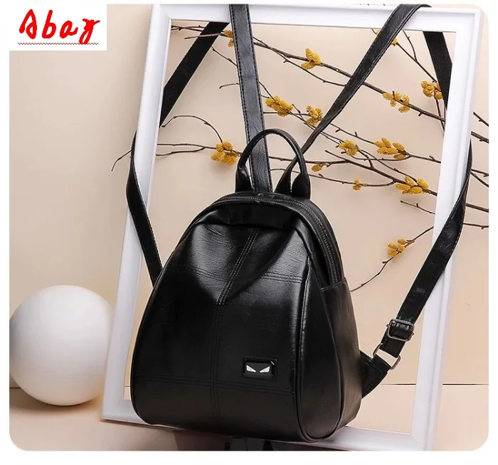 Женский рюкзак Abay повседневный из мягкой кожи с волнистым принтом Маленький