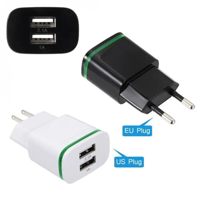 Мобильный телефон 2 порта USB зарядное устройство 5 В 2A дорожное устройство для быстрой зарядки настенный адаптер HSJ-19