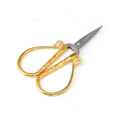 Рукоделие Thrum Fancywork Dressmake Scissor ткань резьба ножницы швейная игла Вышивка крестом портной пряжи винтажная отделка - Цвет: Gold