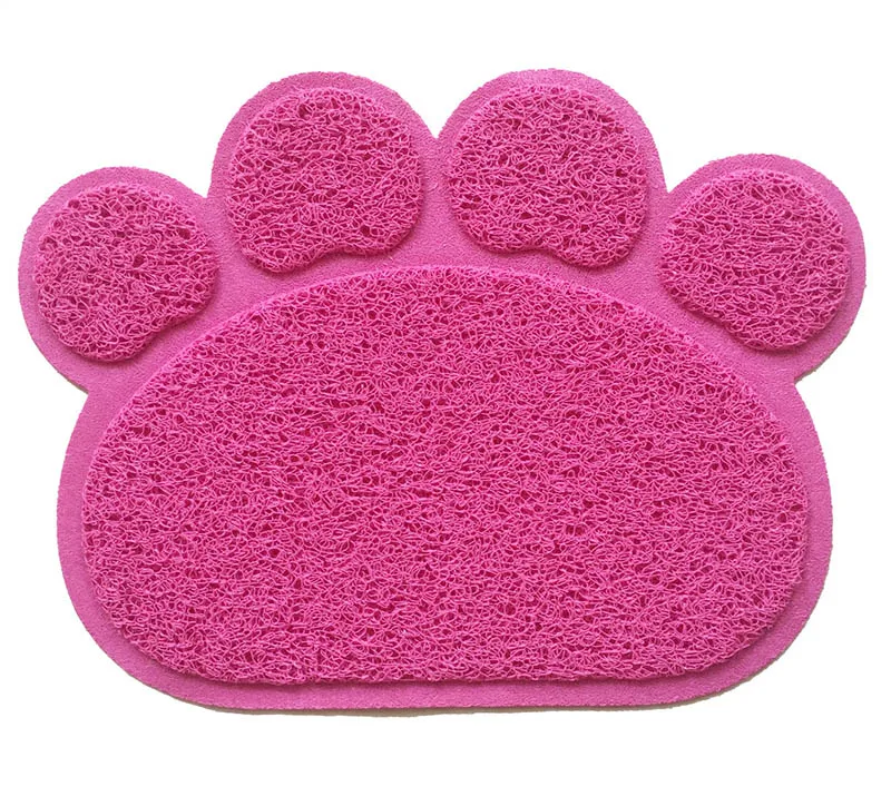 Симпатичные Paw ПВХ собака Cat Кормление Коврики S Pad ПЭТ bowl Еда подачи воды Место Коврики Щенок Кровать одеяло Таблица Коврики легко стереть Тематические товары про рептилий и земноводных - Цвет: 2