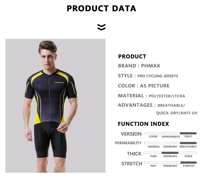 PHMAX летний комплект с короткими рукавами MTB велосипедная одежда горный велосипед спортивная одежда для велоспорта Джерси комплект велосипедная одежда костюм