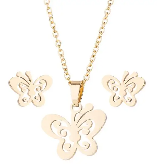 Jewelry TZ003G Shuangshuo Шарм браслет с бабочкой для женщин животных нержавеющая сталь звено цепи девушки браслет ювелирные изделия pulseras mujer - Окраска металла: Jewelry TZ003G