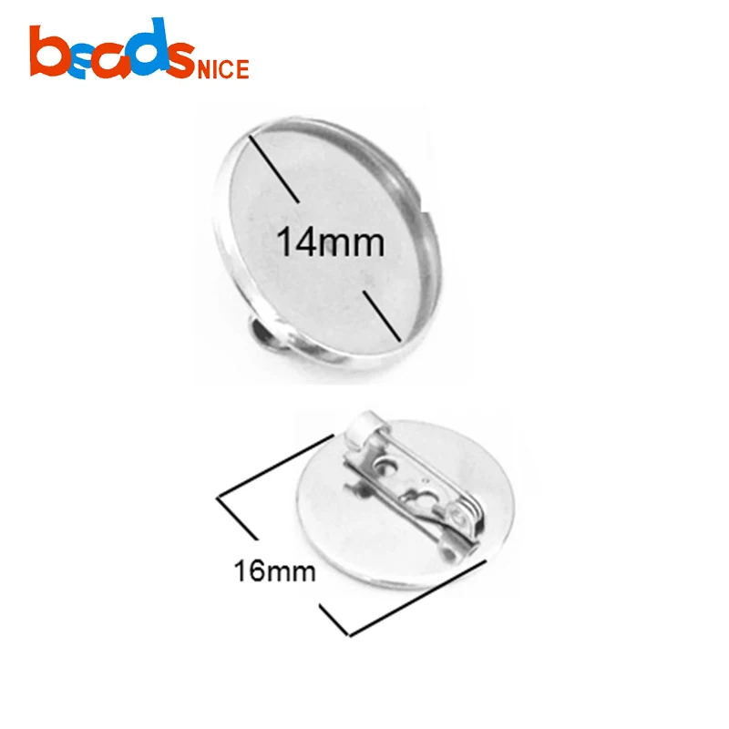 14mm steel original Beadsnice ID38414 30 шт. 14 мм/16 мм/18 мм брошь из нержавеющей стали с простой блокировкой - Окраска металла: 14mm steel original