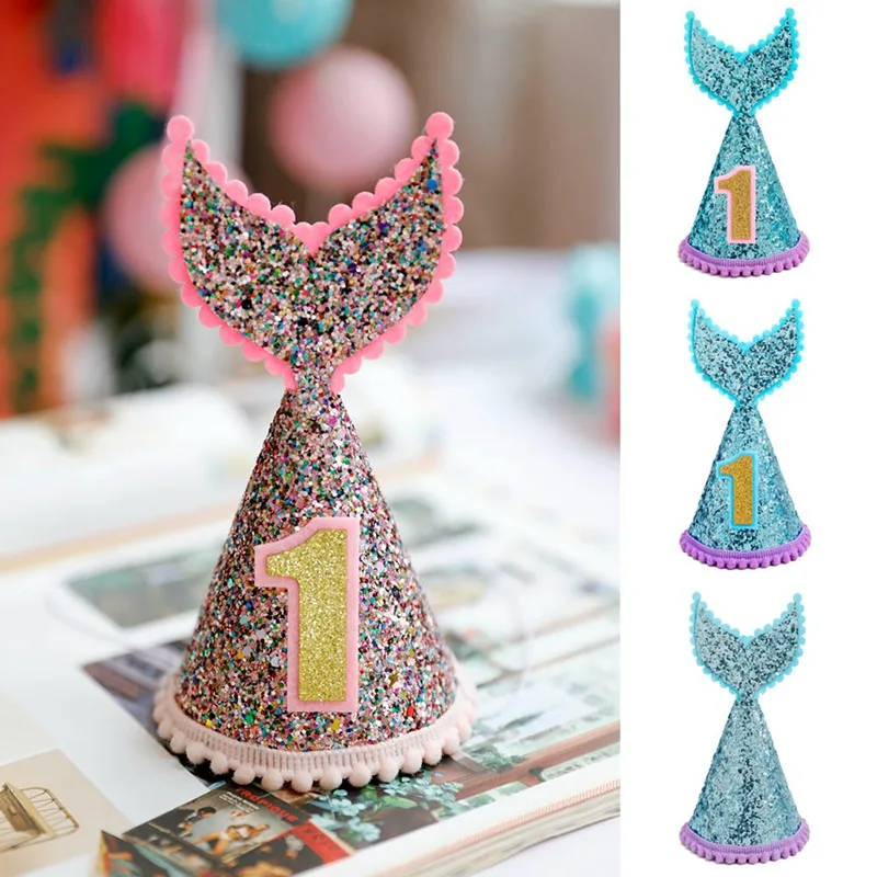 

Glitter Mermaid Tail Hat Headband DIY Craft Hen Bachelorette Decoration Baby Shower Girl Birthday Party Accessories